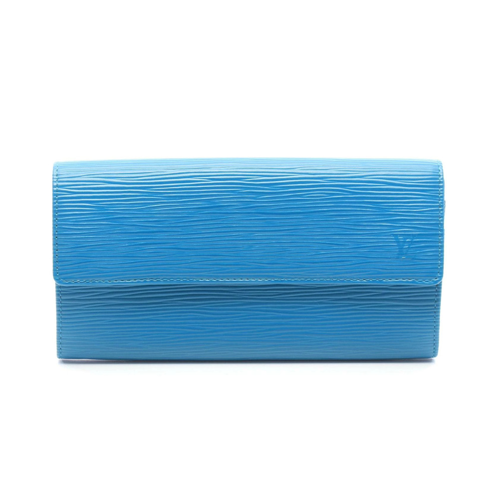 Louis Vuitton Portefeuille Sarah Bifold Long Wallet Leather Epi Green